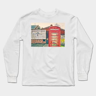 Vintage Red telephone box Long Sleeve T-Shirt